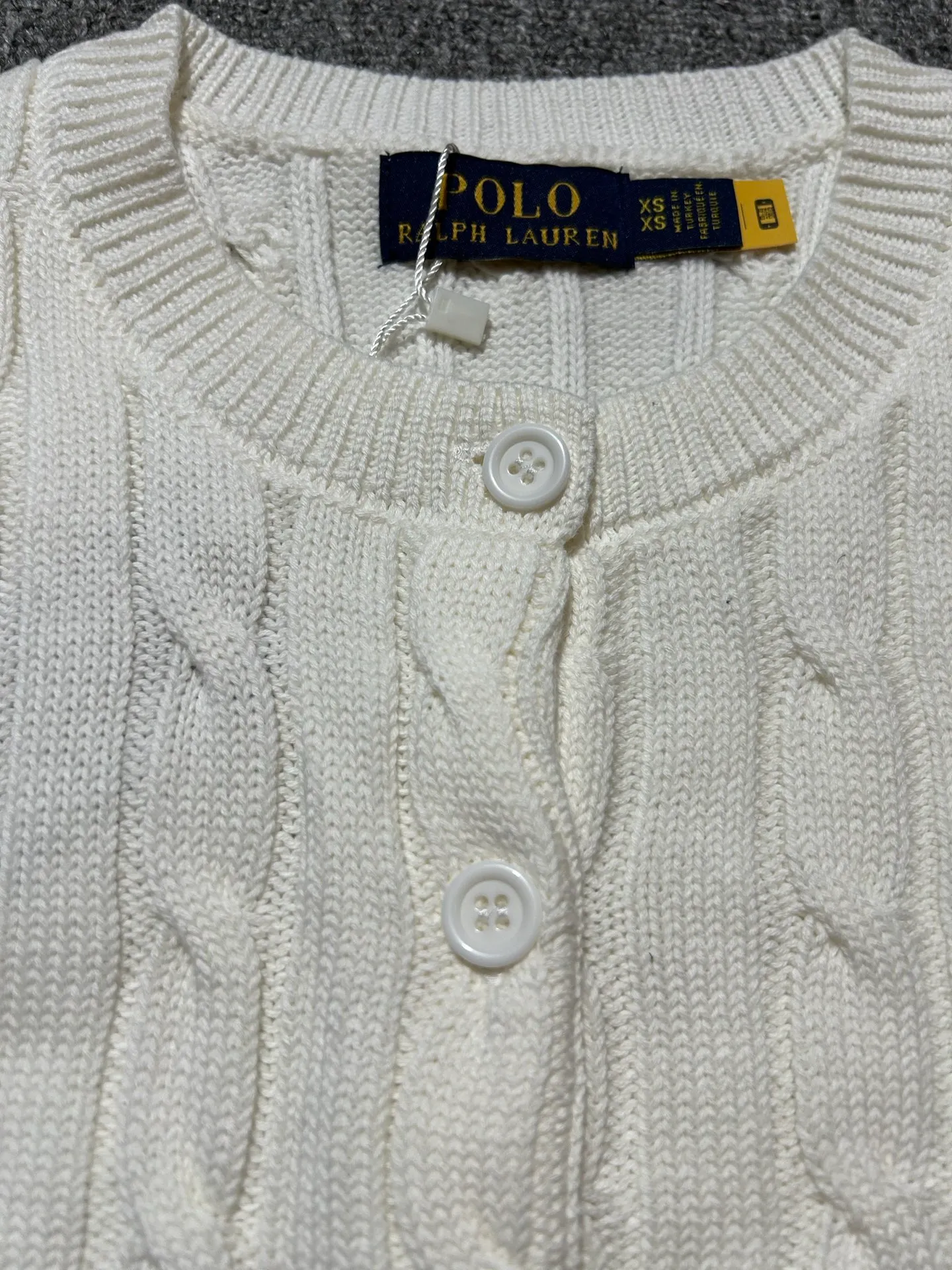 P160 20💰 Ralph Lauren round neck solid color pony embroidered logo cardigan knitted sweater Size: XS～L